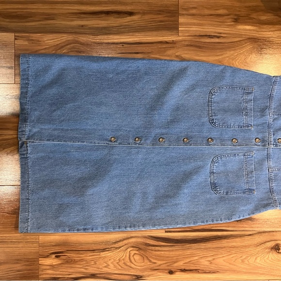 Vintage Blue Denim Button-up Y2K Dress by Vivaldi - Picture 4 of 6